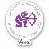 Sagittarius Zodiac Star Sign Traits Sticker (Voorkant)