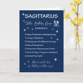 Sagittarius Zodiac Stellar Verjaardagsrecept Kaart (Gele Bloem)