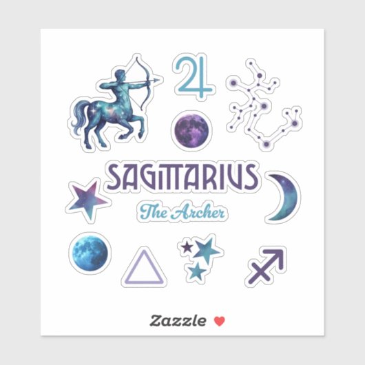 Sagittarius Zodiac Sticker Collection (Vel)