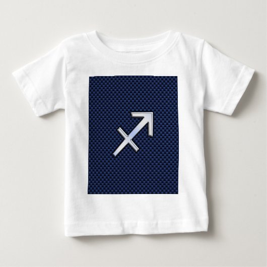 Sagittarius Zodiac Symbol Blue Carbon Fiber Print (Voorkant)