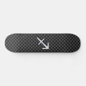 Sagittarius Zodiac Symbol Charcoal Carbon Fiber Skateboard (Horizontaal)