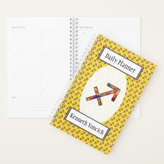 Sagittarius Zodiac Symbol Element van K Yoncich Planner (Display)