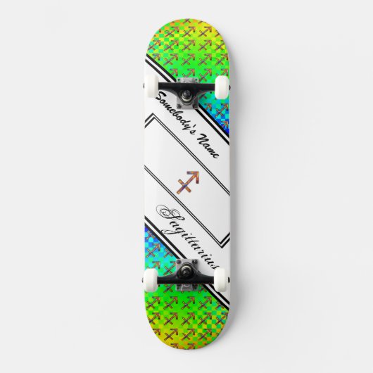 Sagittarius Zodiac Symbol Element van K Yoncich Skateboard (Voorkant)