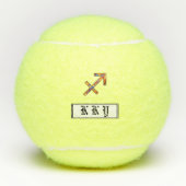 Sagittarius Zodiac Symbol Element van K Yoncich Tennisballen (Voorkant)