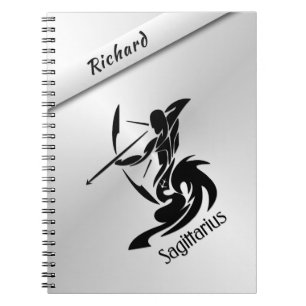 Sagittarius Zodiac Symbol en Aangepast teken Notitieboek