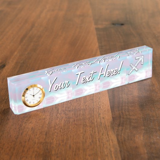 Sagittarius Zodiac Symbol Moeder parelstijl Naambordje (Zijkant)