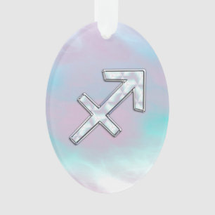 Sagittarius Zodiac Symbol Moeder parelstijl Ornament