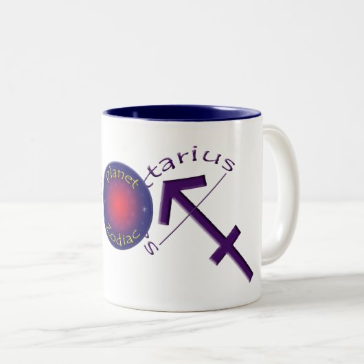Sagittarius Zodiac Symbol Mok (Voorkant rechts)