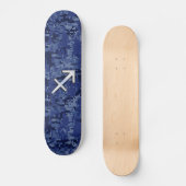 Sagittarius Zodiac Symbol NavyDigital Camouflage Persoonlijk Skateboard (Voorkant)