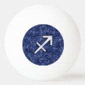 Sagittarius Zodiac Symbol NavyDigital Camouflage Pingpongbal (Voorkant)