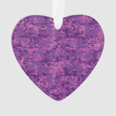 Sagittarius Zodiac Symbol on Fuchsia Digital Camo Ornament (achterkant)