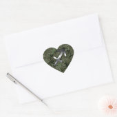 Sagittarius Zodiac Symbol on Green Digital Camo Hart Sticker (Envelop)