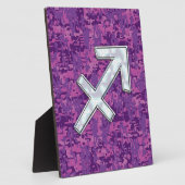 Sagittarius Zodiac Symbol Pink Digital Camouflage Fotoplaat (Zijkant)