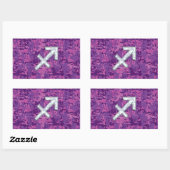 Sagittarius Zodiac Symbol Pink Digital Camouflage Rechthoekige Sticker (Vel)