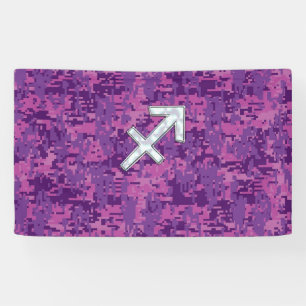 Sagittarius Zodiac Symbol Pink Digital Camouflage Spandoek
