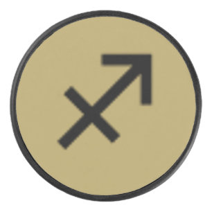 Sagittarius Zodiac Symbol Stand door K Yoncich Hockey Puck