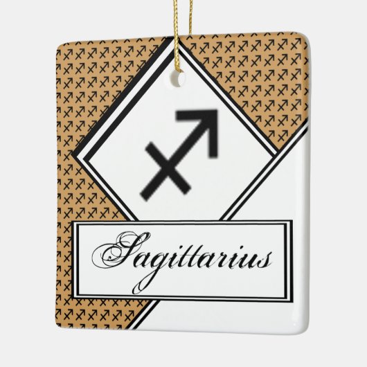 Sagittarius Zodiac Symbol Standard van K Yoncich Keramisch Ornament (Links)