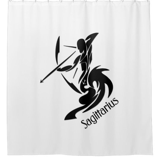 Sagittarius Zodiac Symbool en Sign Douchegordijn (Voorkant)
