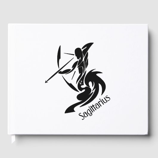 Sagittarius Zodiac Symbool en Sign Gastenboek (Voorkant)