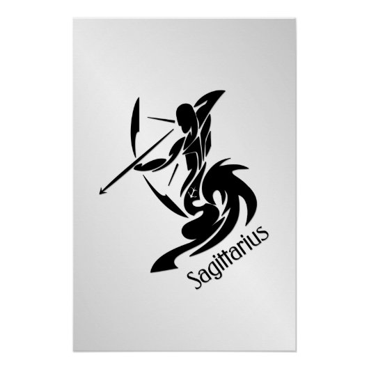 Sagittarius Zodiac Symbool en Sign Perfect Poster (Voorkant)