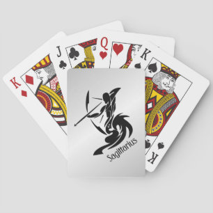 Sagittarius Zodiac Symbool en Sign Pokerkaarten