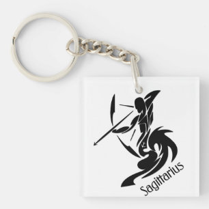 Sagittarius Zodiac Symbool en Sign Sleutelhanger