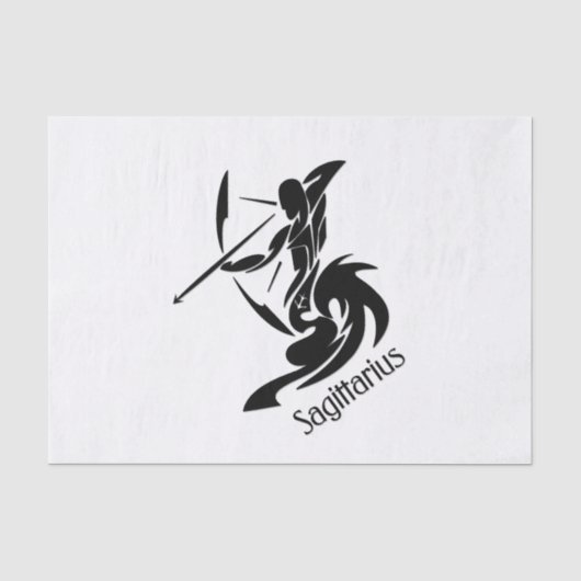 Sagittarius Zodiac Symbool en Sign Tissuepapier (Voorkant)