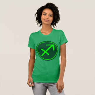 Sagittarius Zodiac Symbool Groene Mix T-shirt