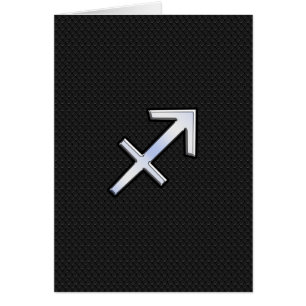 Sagittarius Zodiac Symbool op zwarte slangenhuid