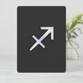 Sagittarius Zodiac Symbool op zwarte slangenhuid (Staand voorkant)