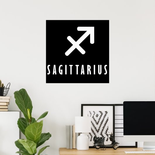 Sagittarius zodiac-teken poster (Thuiskantoor)