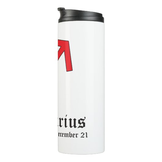 Sagittarius zodiac-teken thermosbeker (Geroteerd rechts)