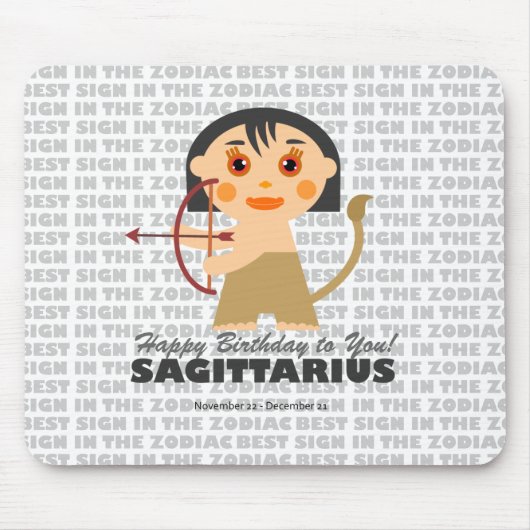 Sagittarius Zodiac voor kinderen Muismat (Voorkant)