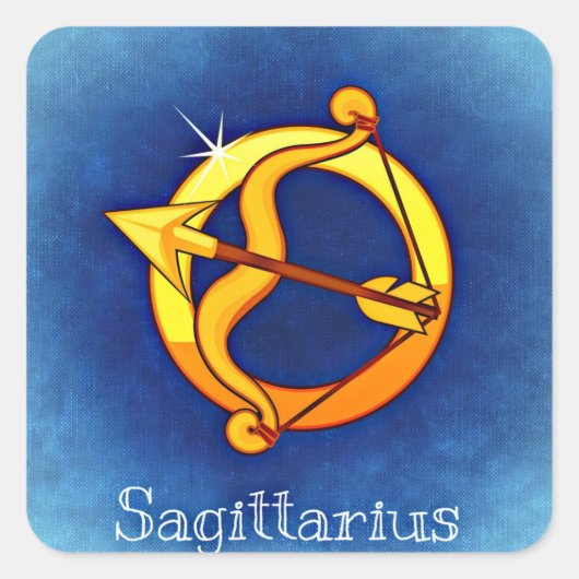 sagittarius zodiastickers vierkante sticker (Voorkant)