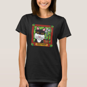 Sagittarius Zodicat Women's Black T-shirt