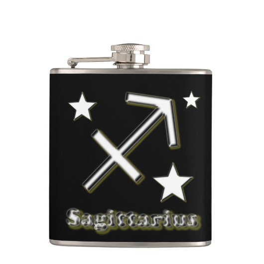 Sagittariussymbool Heupfles (Voorkant)