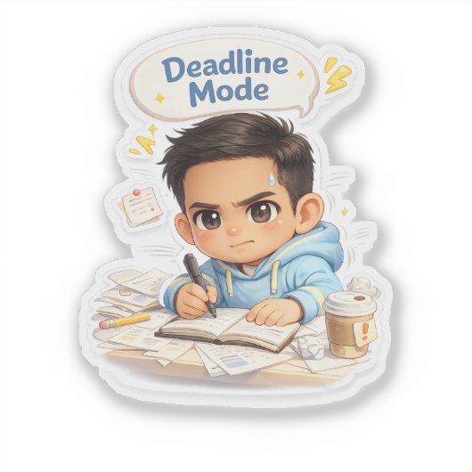 Sago - Cute Deadline Mode Sticker (Voorkant)