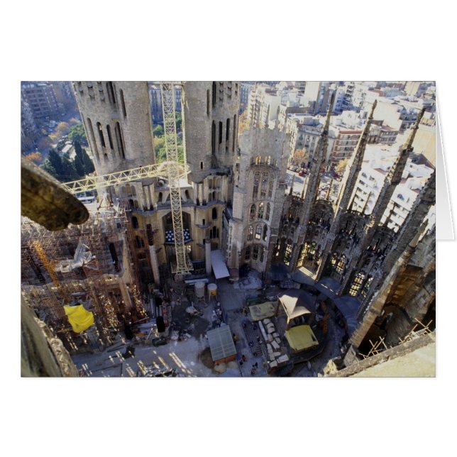 Sagrada familia, aerial, Barcelona, Spanje (Voorkant Horizontaal)