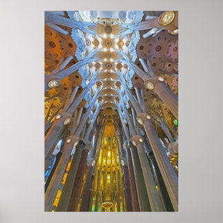 Sagrada Familia architectuur, Barcelona Poster