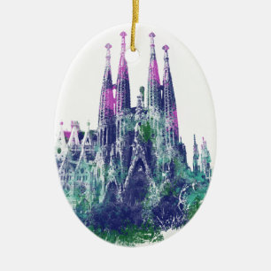 Sagrada Familia Barcelona Keramisch Ornament