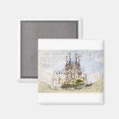 Sagrada Familia Barcelona Magneet (Voorkant / Achterkant)