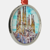 Sagrada Familia Barcelona Metalen Ornament (Rechts)