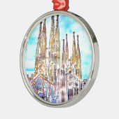 Sagrada Familia Barcelona Metalen Ornament (Links)