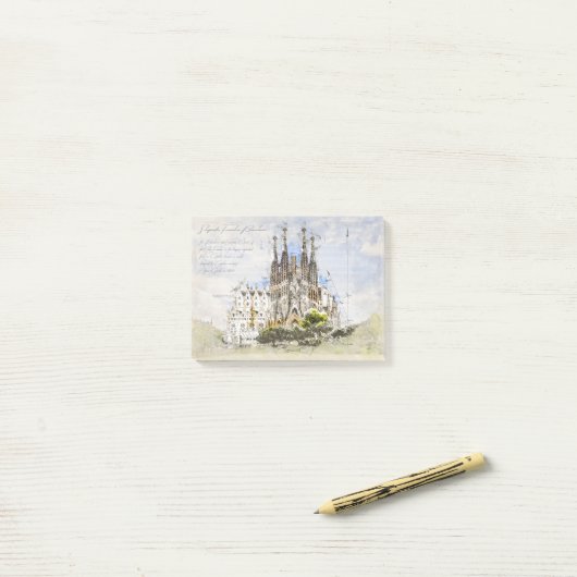 Sagrada Familia Barcelona Post-it® Notes (Op bureau)