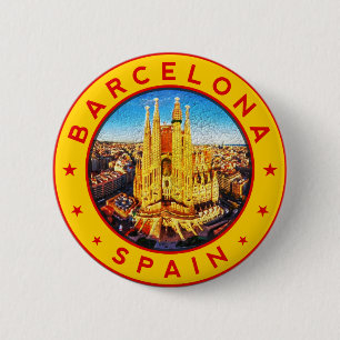 Sagrada Familia Barcelona Ronde Button 5,7 Cm