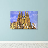 Sagrada Familia | Barcelona, Spanje Canvas Afdruk (Insitu (Houten vloer))