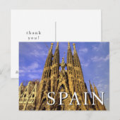 Sagrada Familia | Barcelona, Spanje | Dank je Briefkaart (Voorkant / Achterkant)