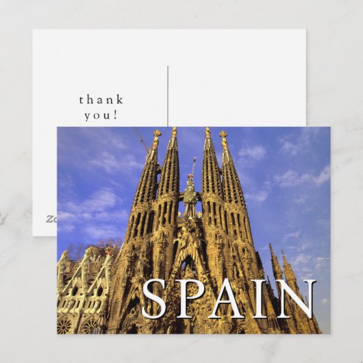 Sagrada Familia | Barcelona, Spanje | Dank u Briefkaart (Voorkant / Achterkant)