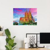 Sagrada Familia, Barcelona, Spanje, Poster (Thuiskantoor)