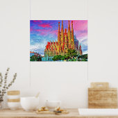 Sagrada Familia, Barcelona, Spanje, Poster (Keuken)